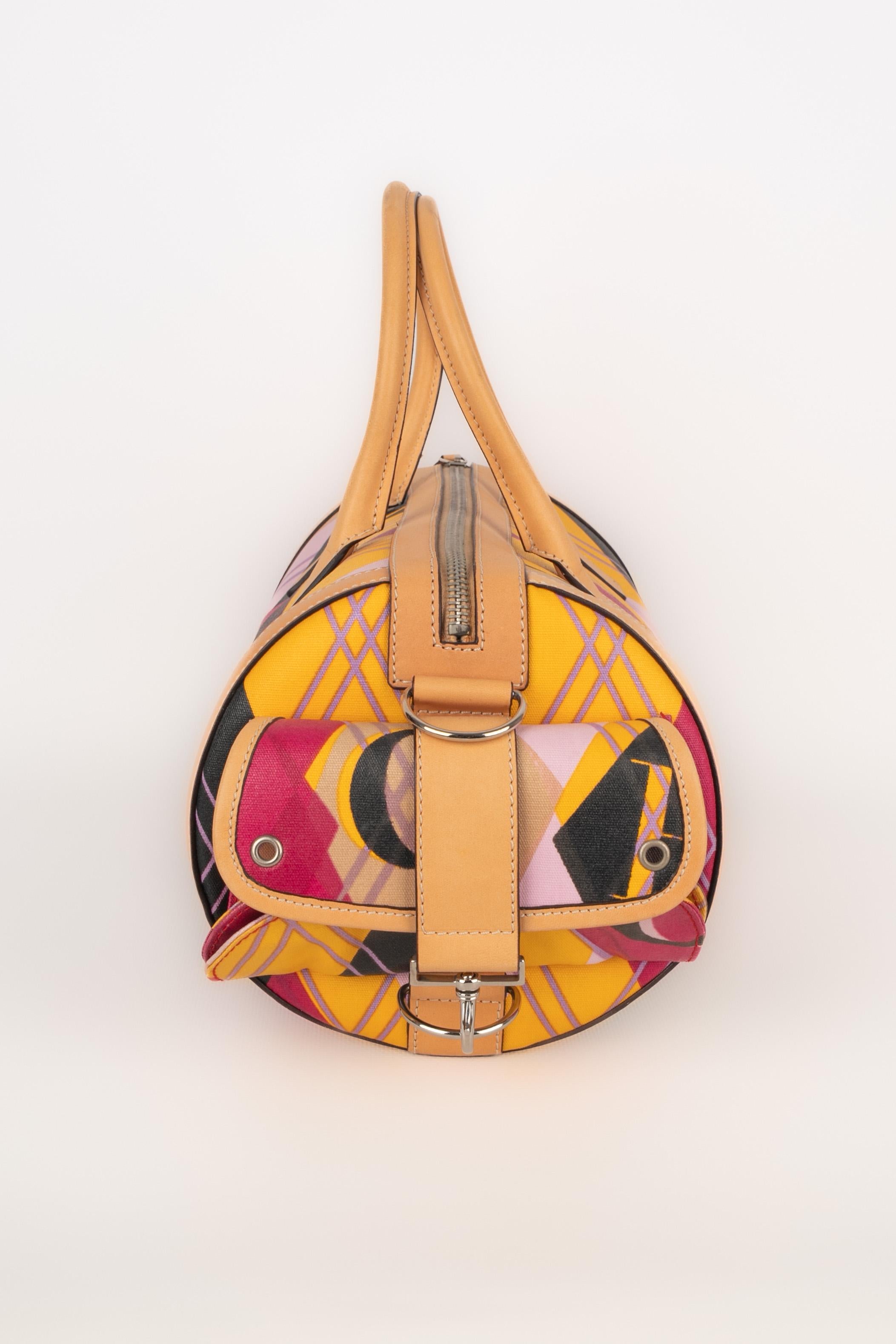 Orange Christian dior Harlequin 'Boston Bowling' bag 2004 Golf Collection For Sale