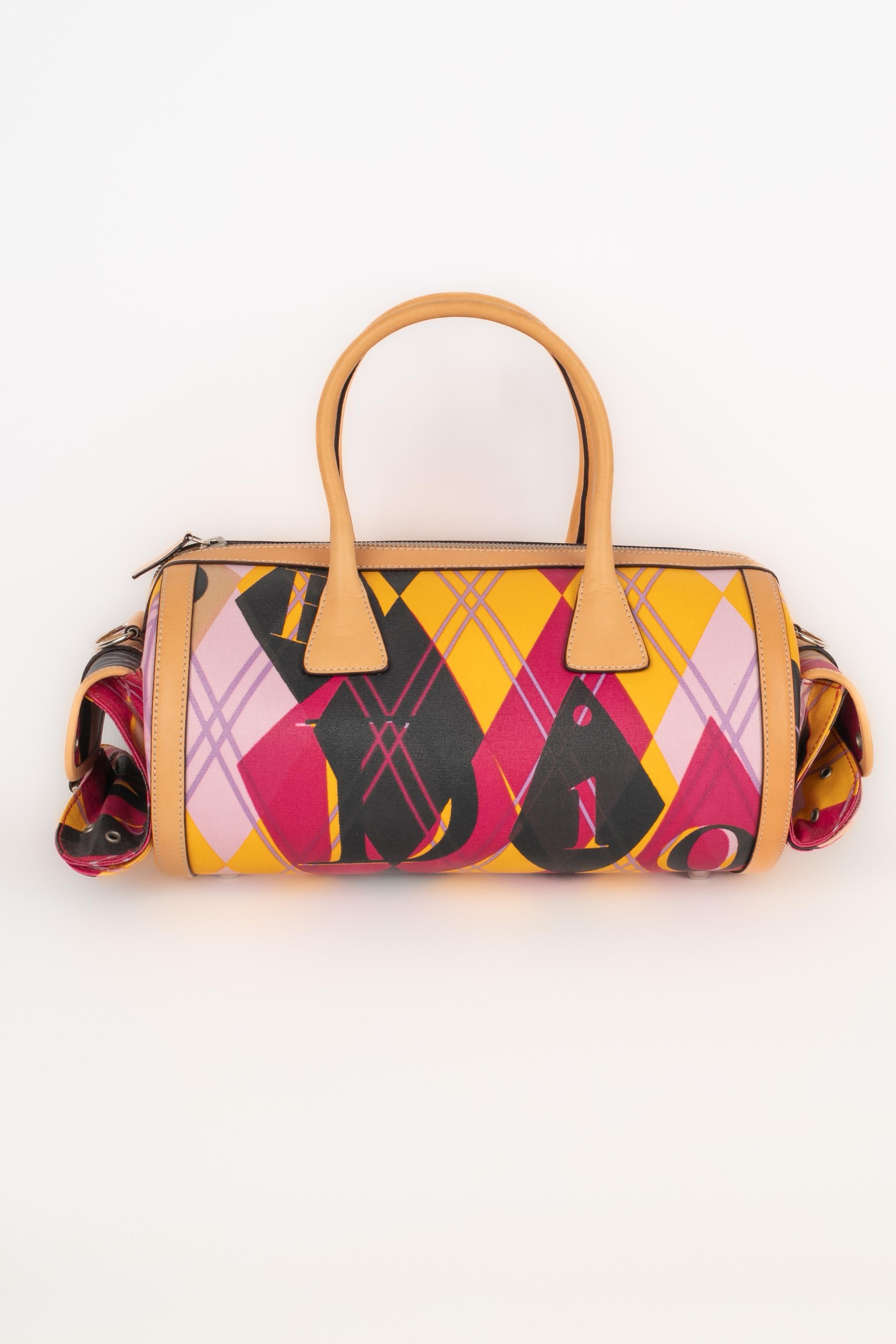 Christian dior Harlequin 'Boston Bowling' bag 2004 Golf Collection In Excellent Condition For Sale In SAINT-OUEN-SUR-SEINE, FR