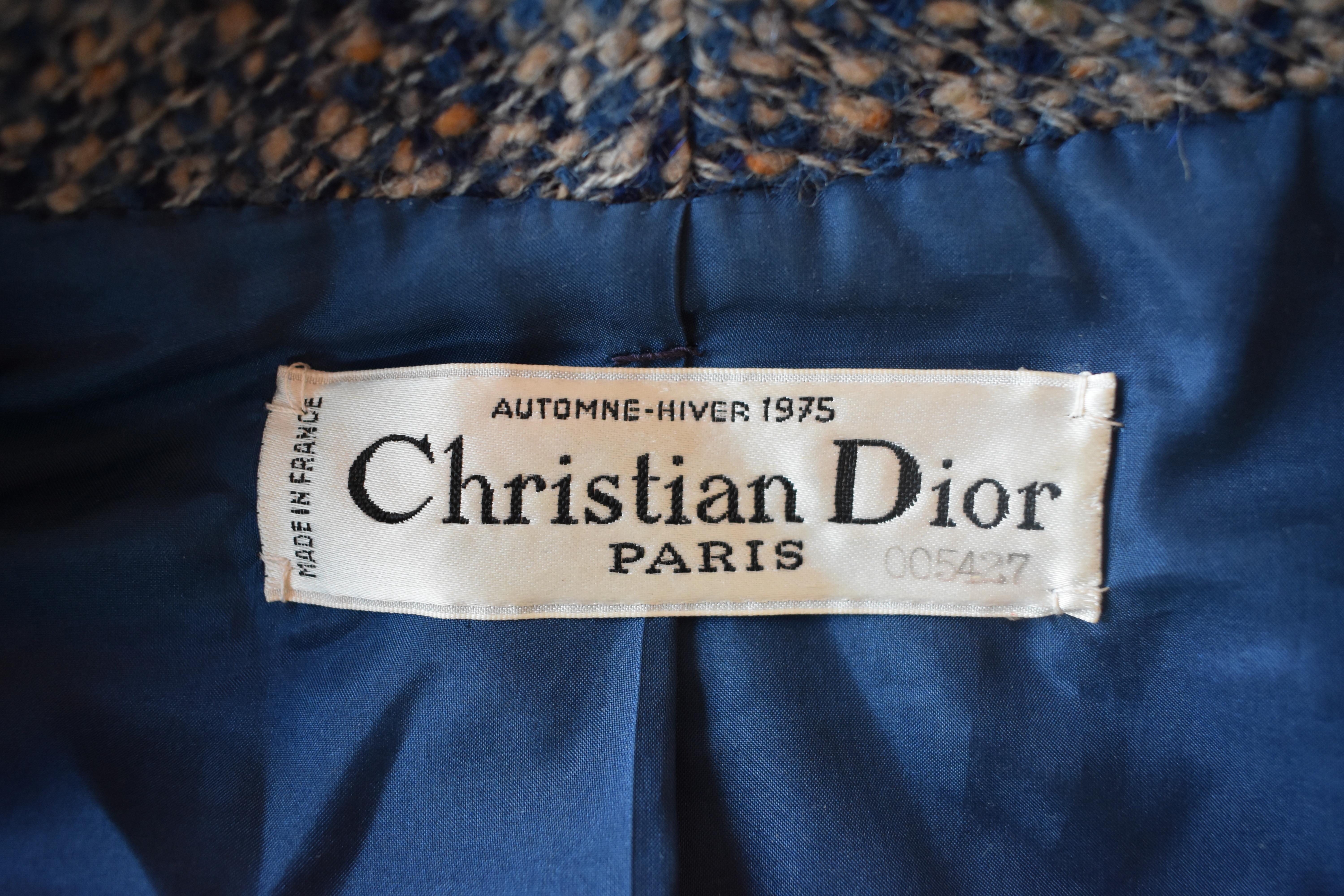 FINAL SALE Christian Dior Haute Couture Automne-Hiver 1975 Cropped Boucle Jacket For Sale 6
