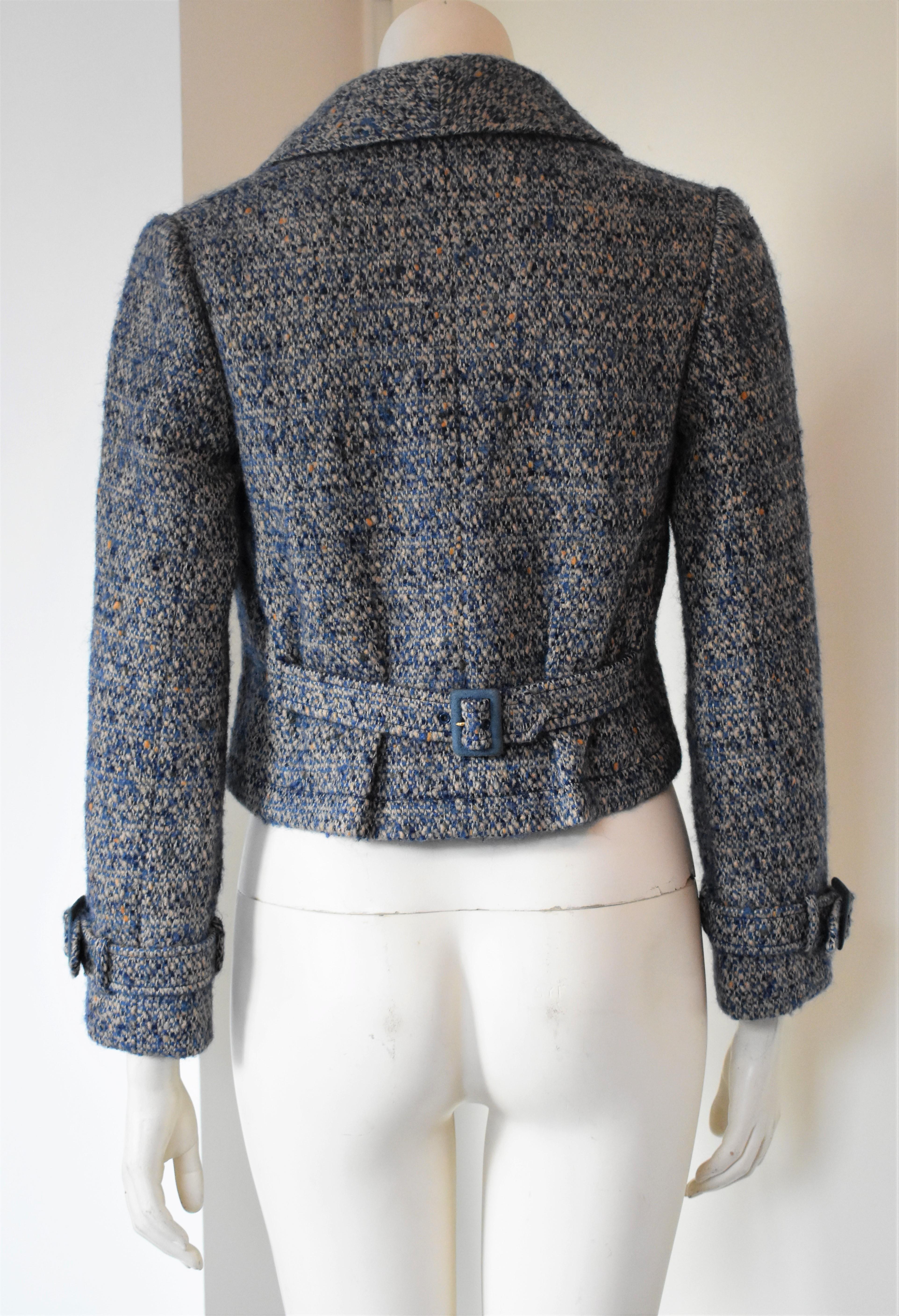 FINAL SALE Christian Dior Haute Couture Automne-Hiver 1975 Cropped Boucle Jacket For Sale 2