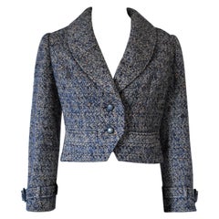 FINAL SALE Christian Dior Haute Couture Automne-Hiver 1975 Cropped Boucle Jacket