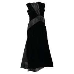 Christian Dior Haute Couture Black Velvet Embellished Dress