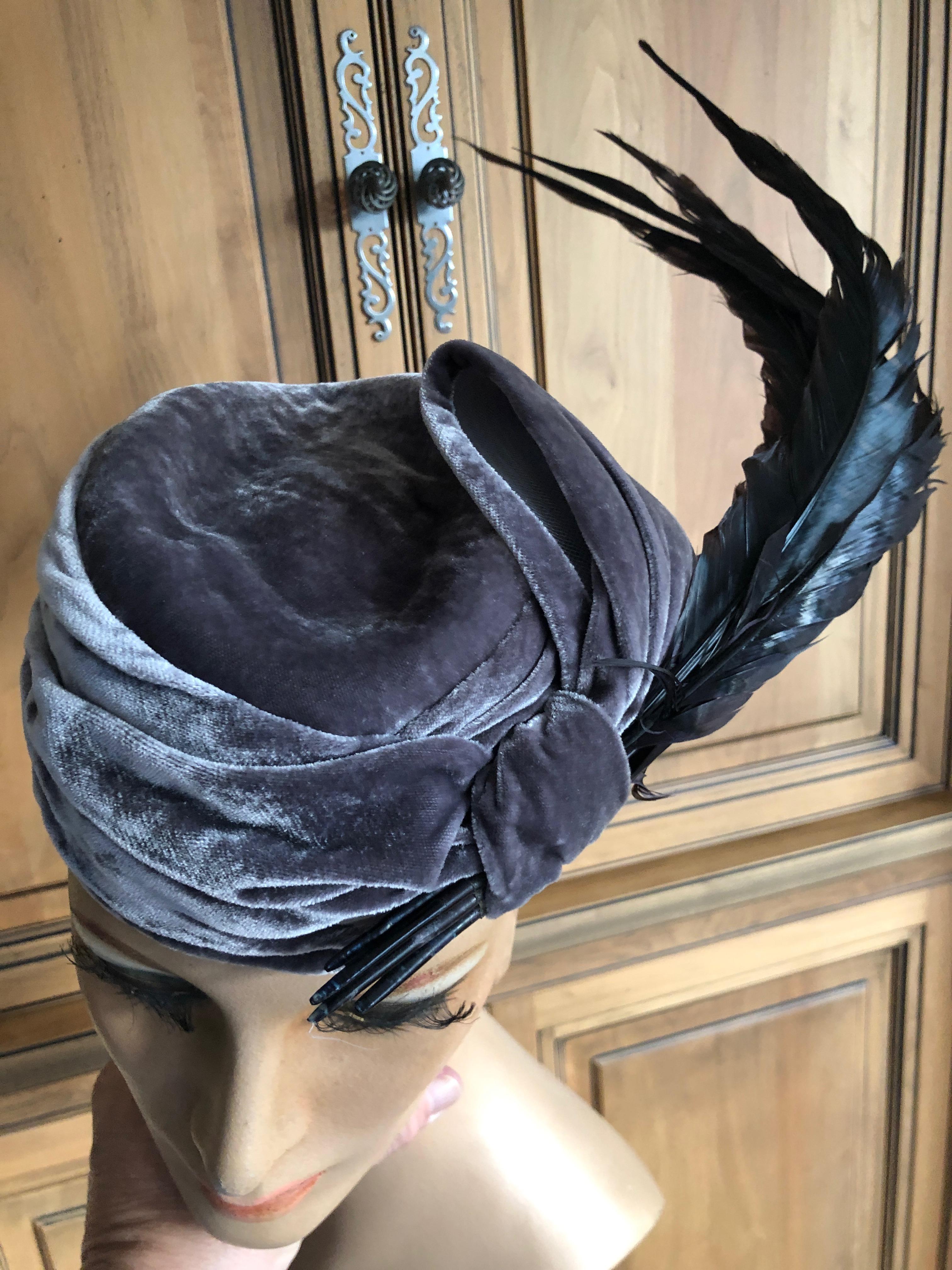 Christian Dior Haute Couture Feathered Hat by Stephen Jones for John Galliano In Excellent Condition For Sale In Cloverdale, CA