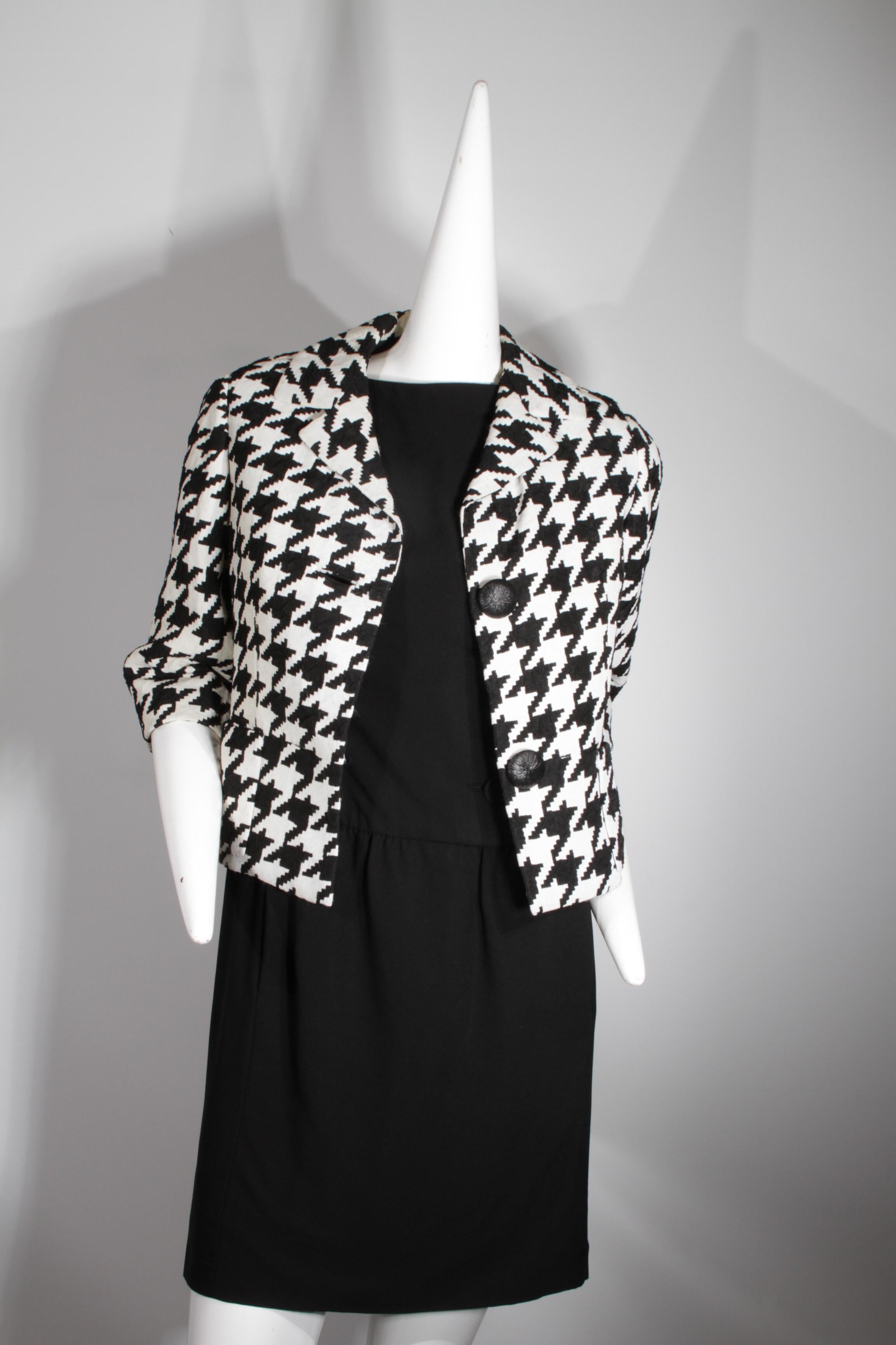 Christian Dior, Haute Couture, abito cucito a mano e blazer in pied-de-poule, 1950 ca. in vendita 2