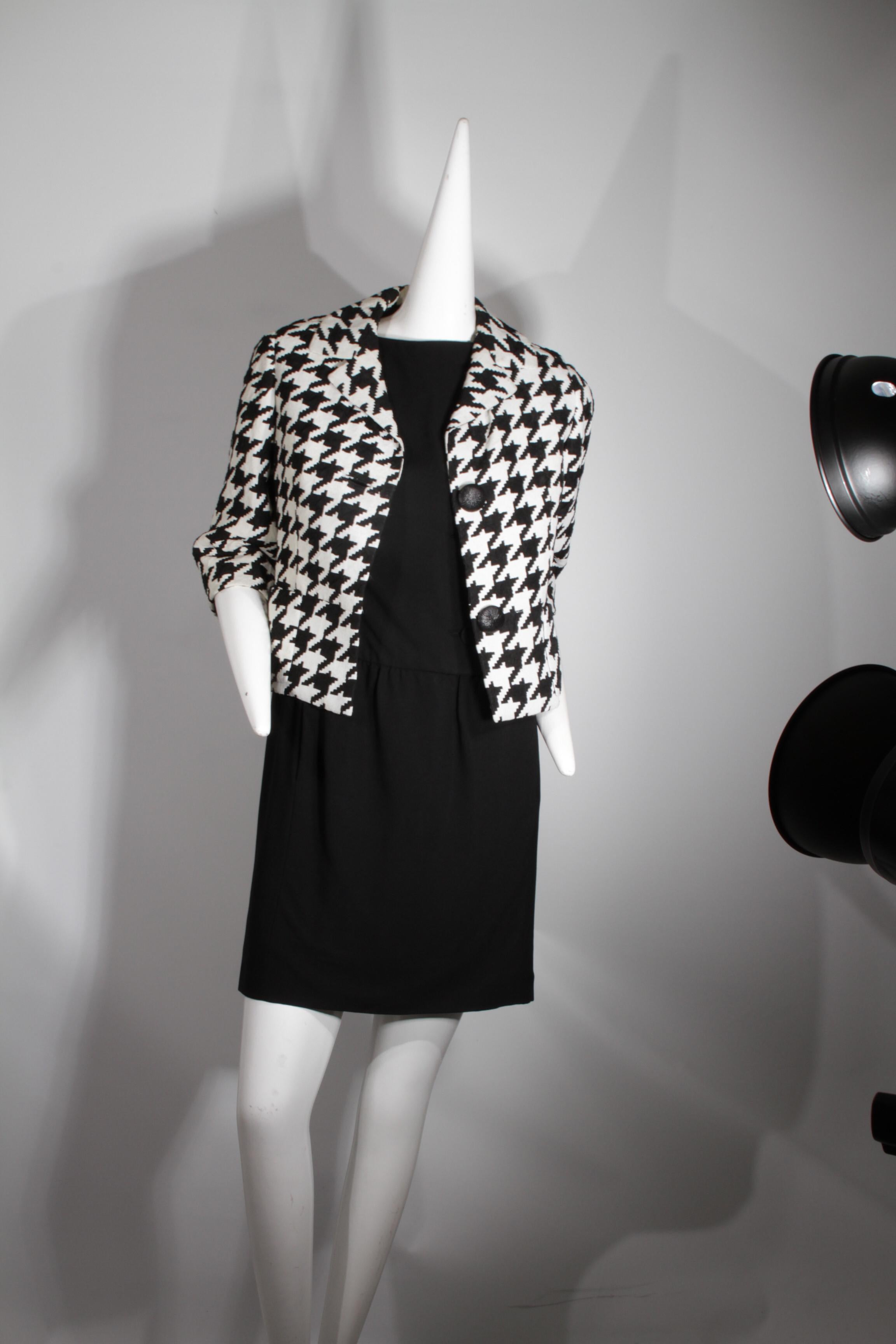 Christian Dior, Haute Couture, abito cucito a mano e blazer in pied-de-poule, 1950 ca. in vendita 3