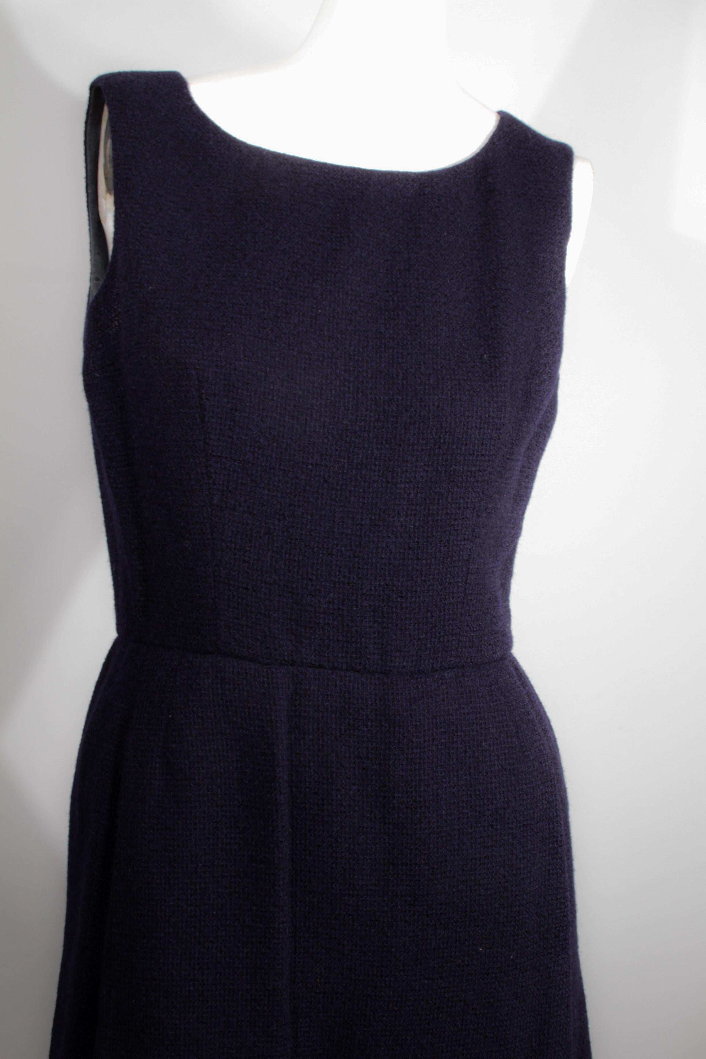 Christian Dior, Haute Couture, handgenähtes Ensemble in Oxford-Blau, ca. 1950er Jahre im Angebot 4