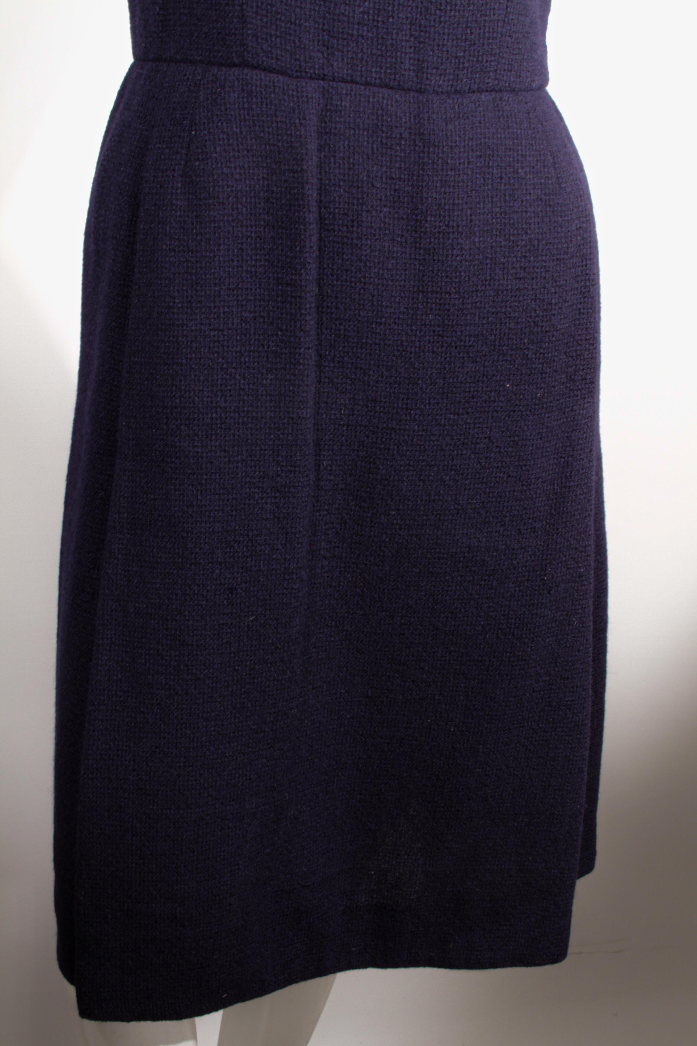 Christian Dior, Haute Couture, handgenähtes Ensemble in Oxford-Blau, ca. 1950er Jahre im Angebot 5
