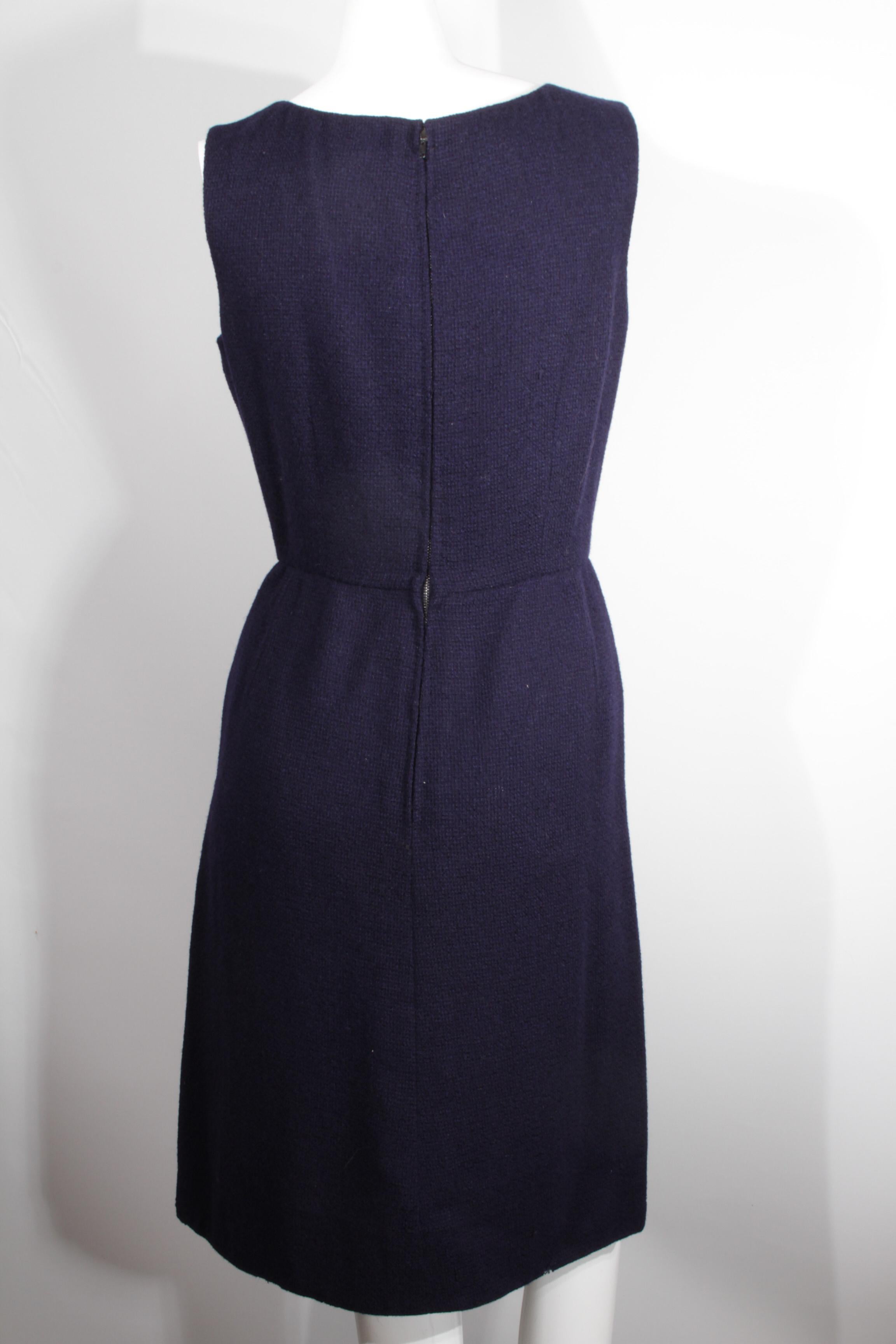 Christian Dior, Haute Couture, handgenähtes Ensemble in Oxford-Blau, ca. 1950er Jahre im Angebot 2