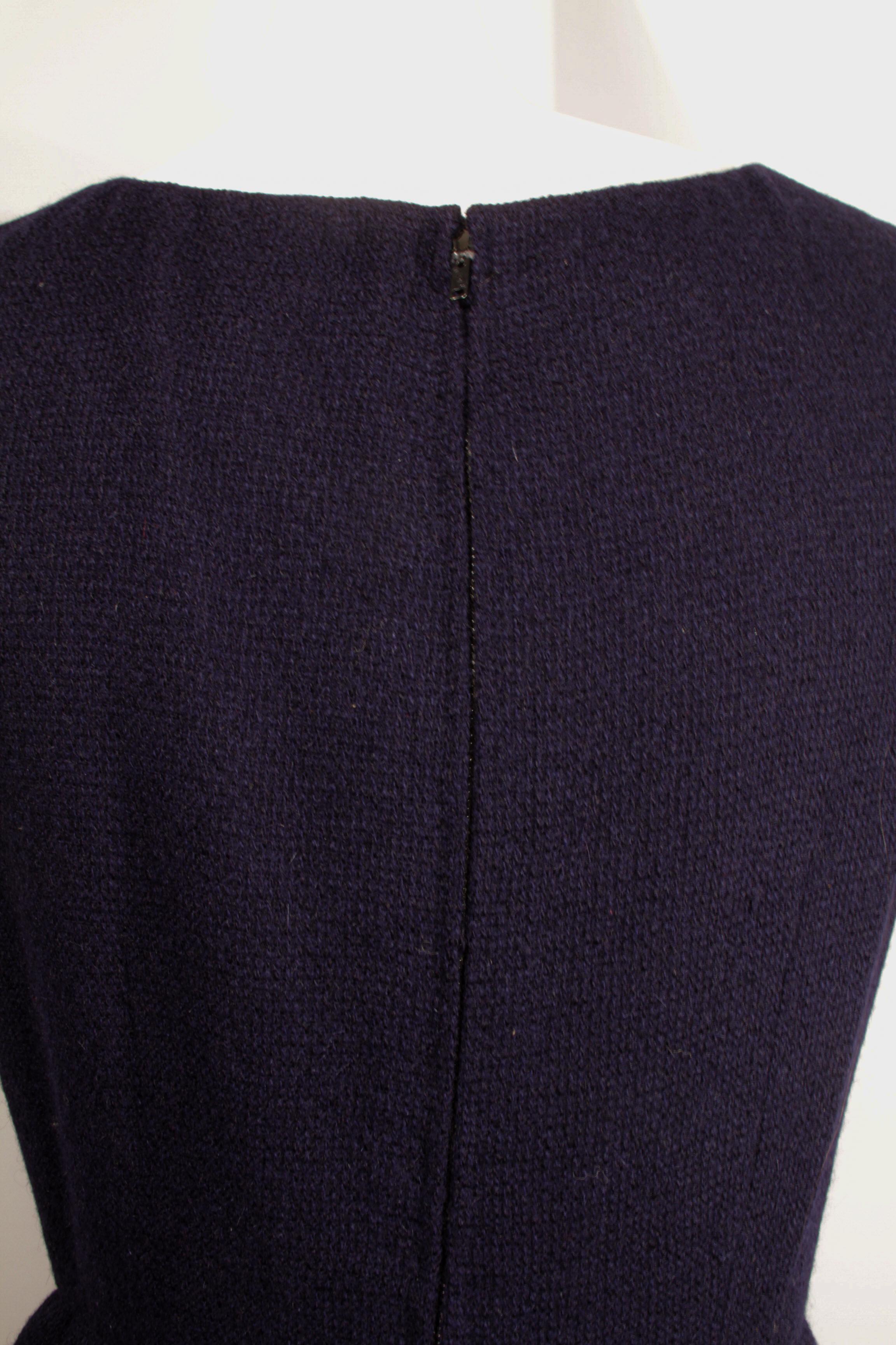 Christian Dior, Haute Couture, handgenähtes Ensemble in Oxford-Blau, ca. 1950er Jahre (Schwarz) im Angebot