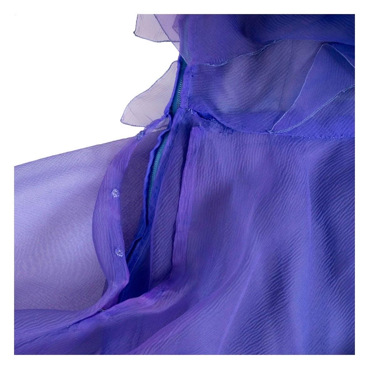 Christian Dior Haute Couture Silk Organza AW 1972 Gown For Sale 2