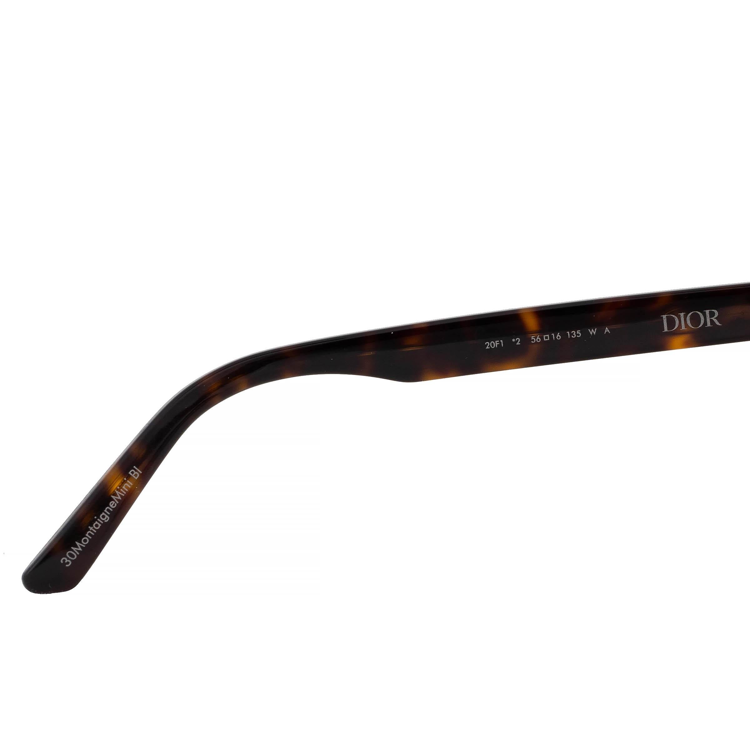 Gray CHRISTIAN DIOR havene tortoise acetate 30 MONTAIGNE Sunglasses 20F1 For Sale