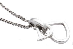 Christian dior heart and logo necklace by john galliano