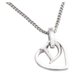 Used Christian Dior Heart And Logo Necklace By John Galliano