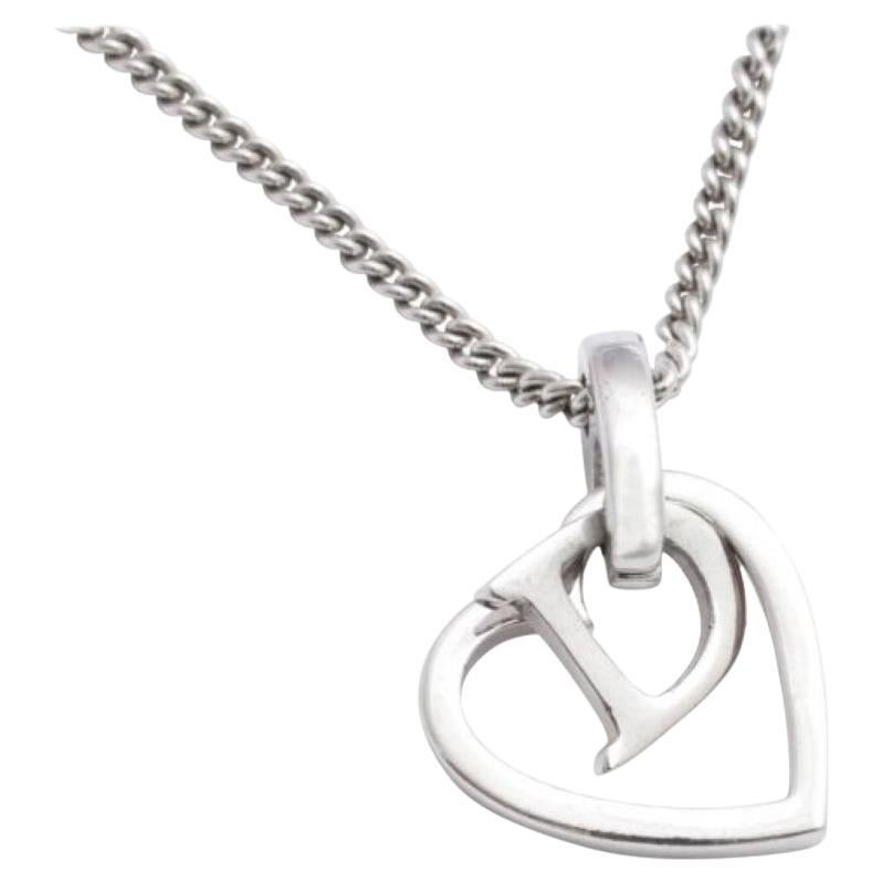 Christian dior heart and logo necklace by john galliano For Sale