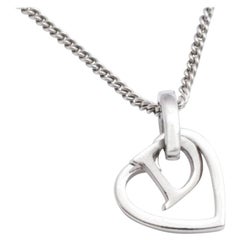 Christian dior heart and logo necklace by john galliano