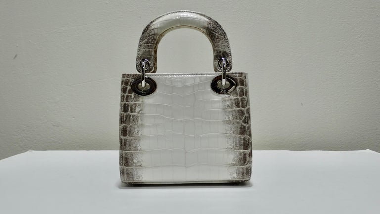 Christian Dior 2023 Small Himalayan Crocodile Lady Dior Bag - White Handle  Bags, Handbags - CHR357587