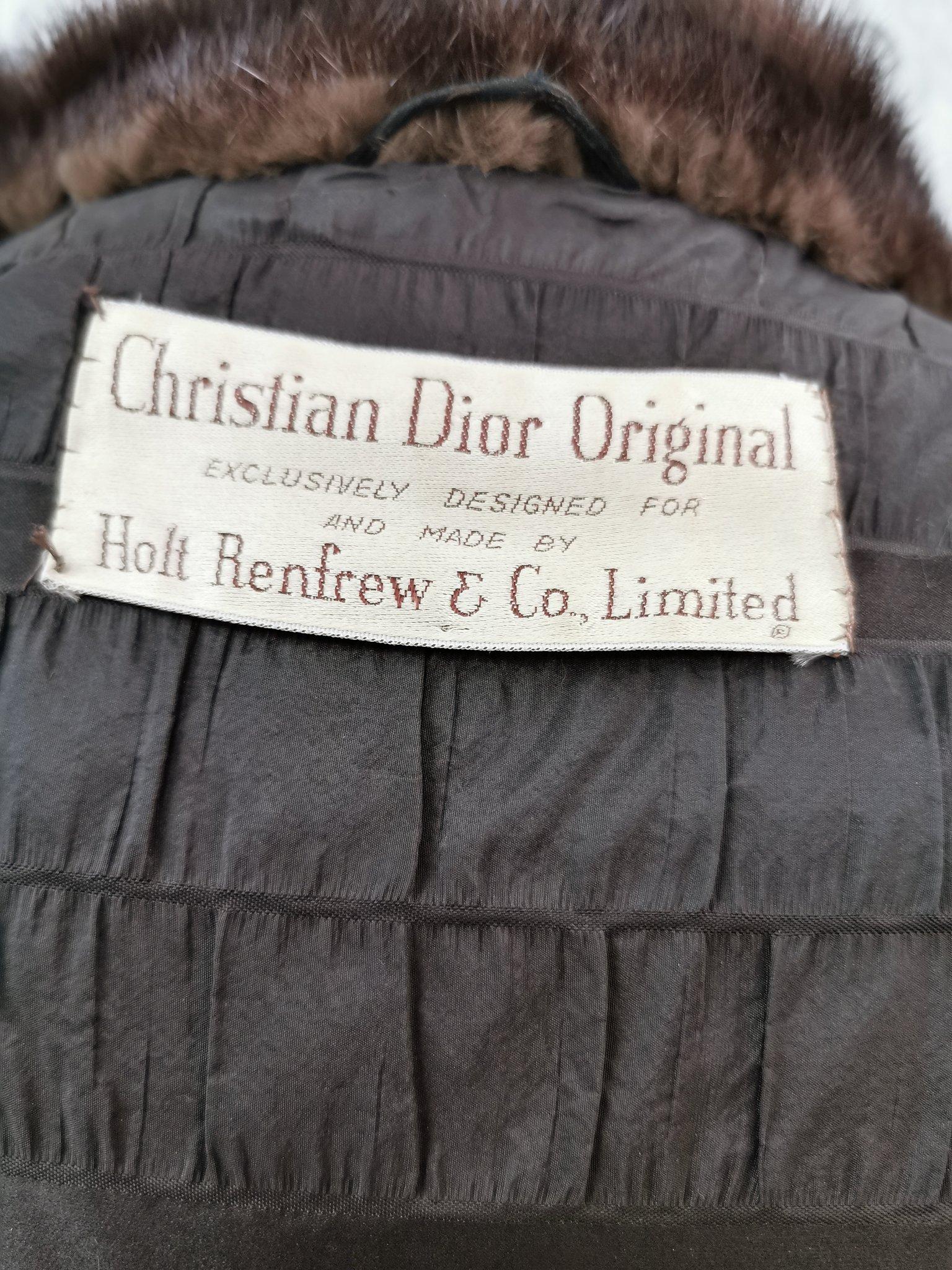Christian dior / Holt renfrew mink fur coat size 6 For Sale 5