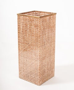 Christian Dior Home Attributed Lucite and Cane Umbrella Holder