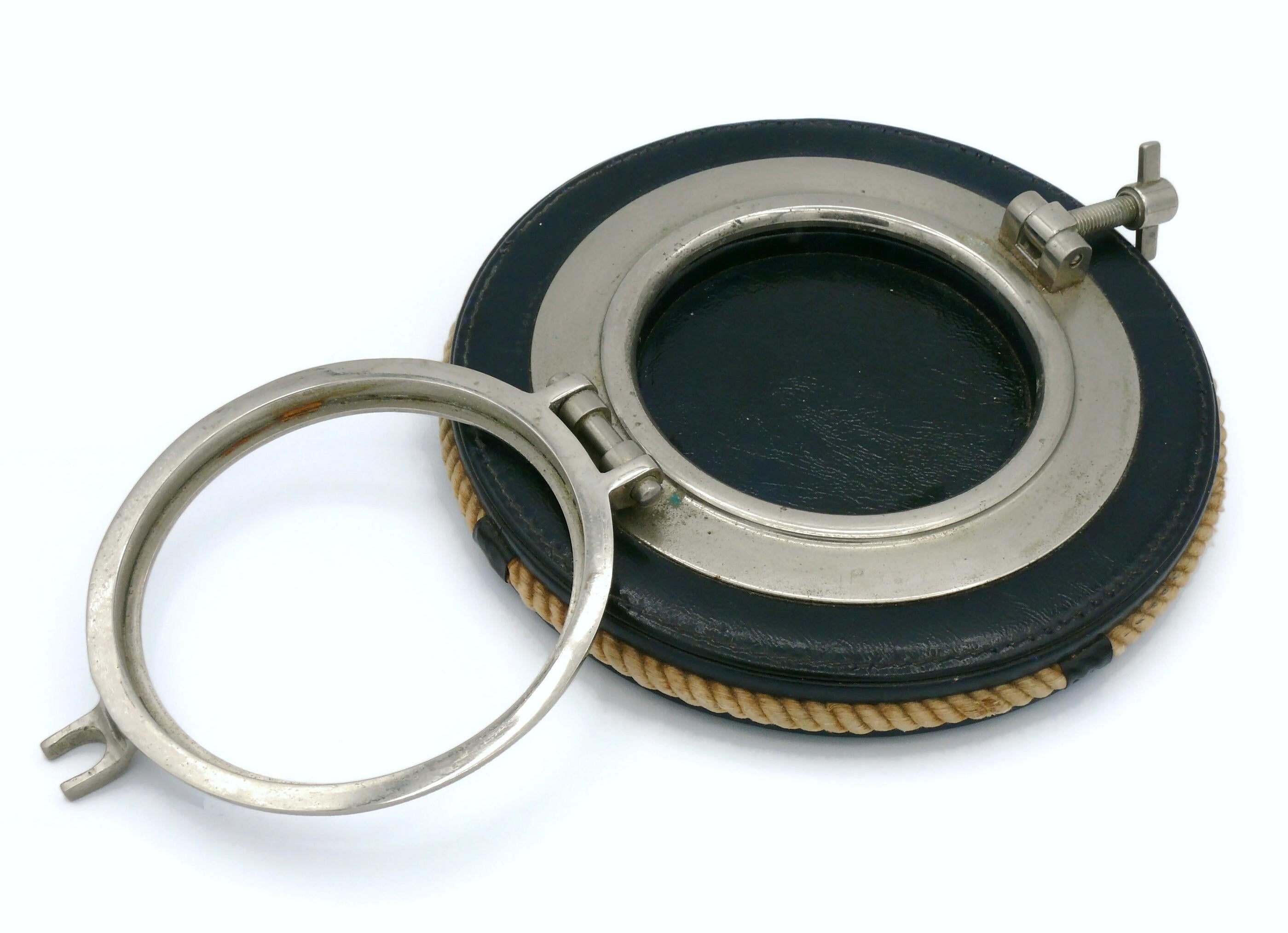 CHRISTIAN DIOR Home Collection Vintage Navy Porthole Ashtray Pin Tray In Fair Condition In Nice, FR