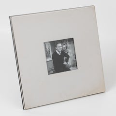 Christian Dior Home - Cadre avec logo gravé en métal argenté dans sa boîte