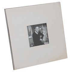 Christian Dior Home Silver Plate Engraved Logo Picture Frame in Box