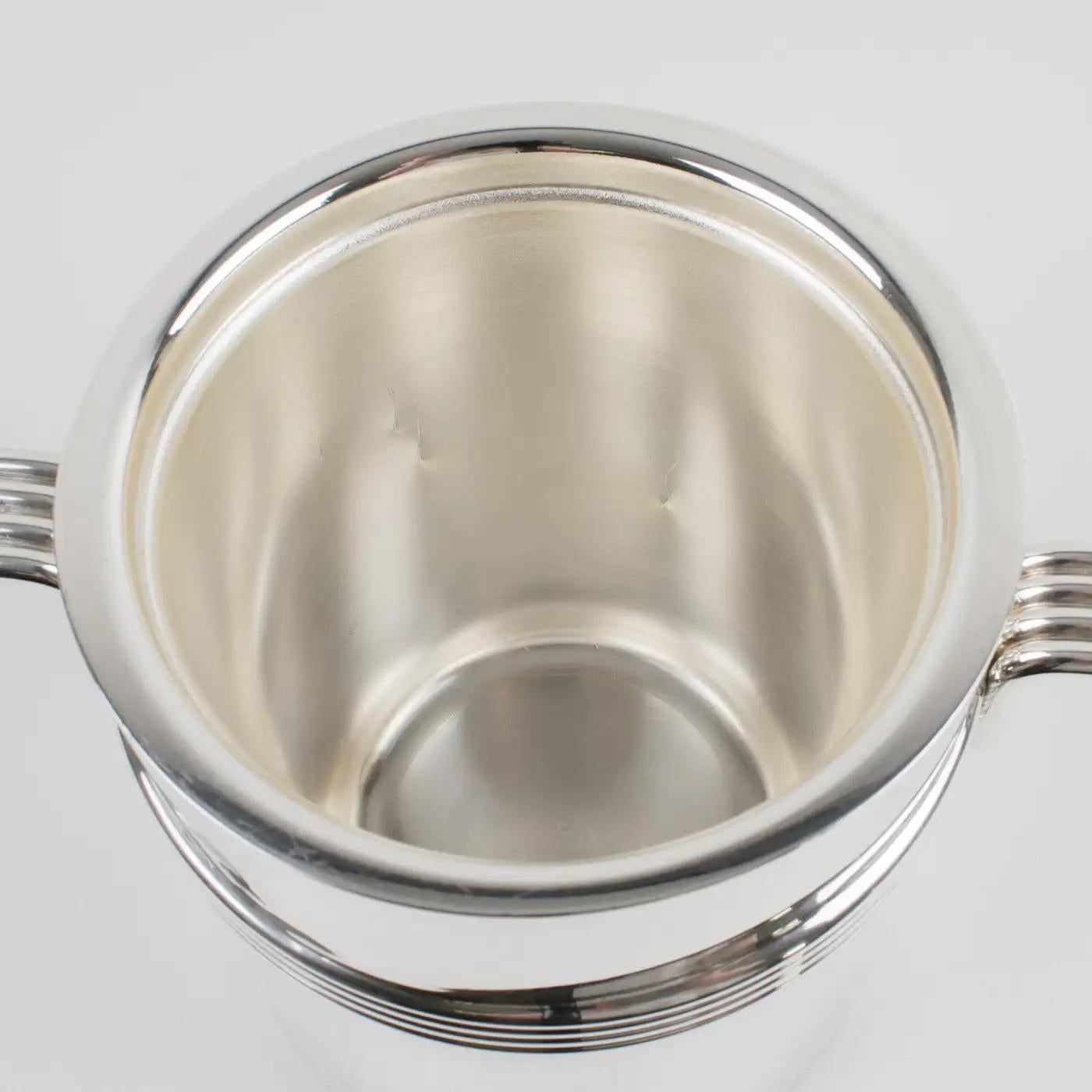 Late 20th Century Christian Dior Home Silver Plate Ice Bucket or Cooler For Sale