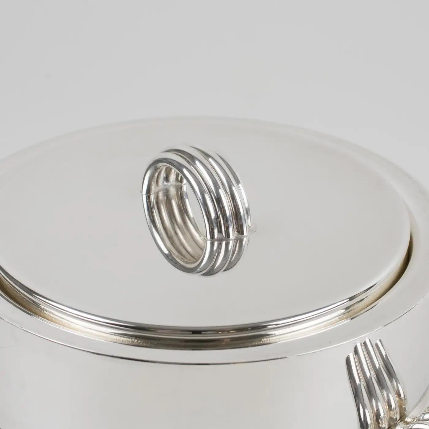Christian Dior Home Silver Plate Ice Bucket or Cooler For Sale 1