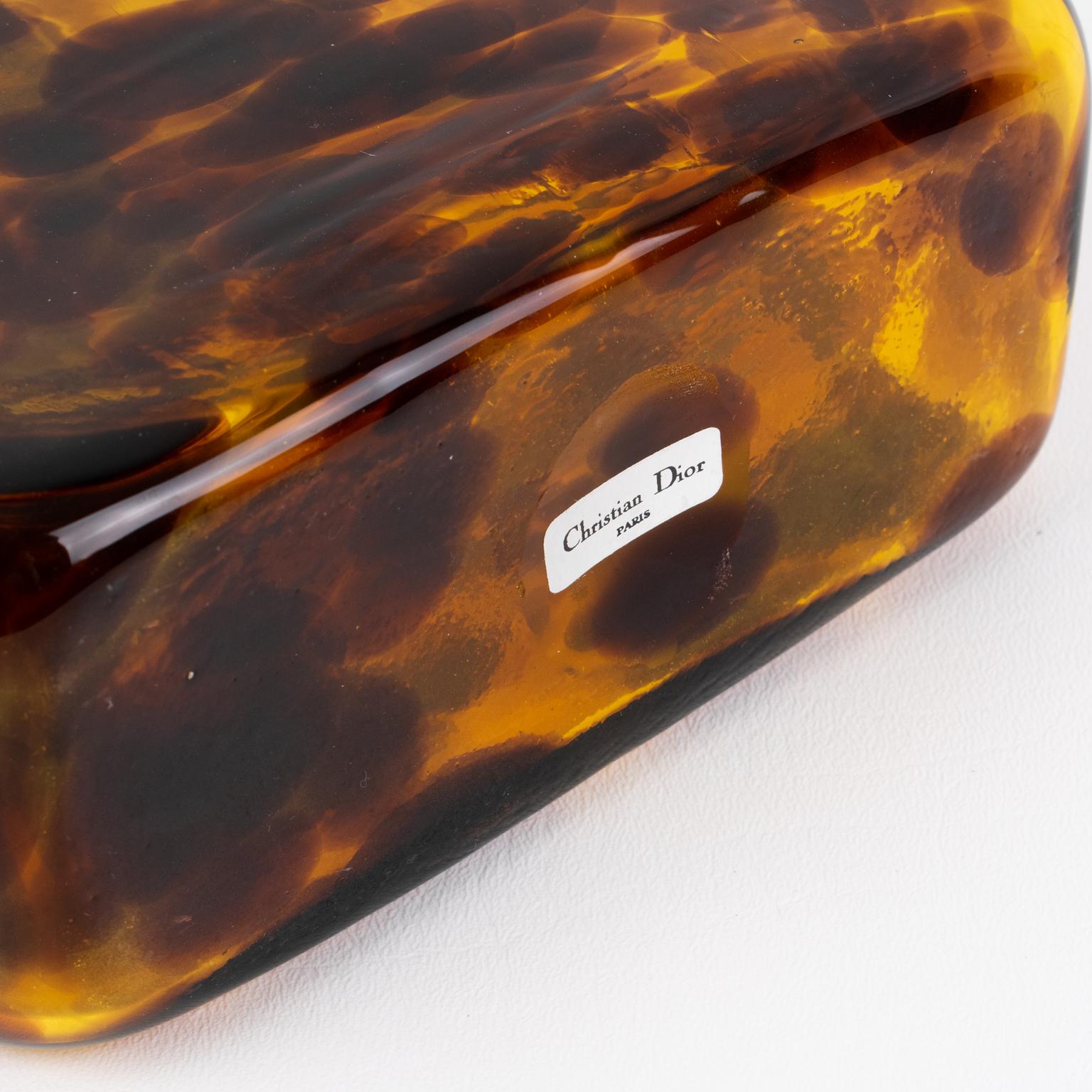 Christian Dior Home Tortoiseshell Glass Barware Set Pitcher and Decanter For Sale 13