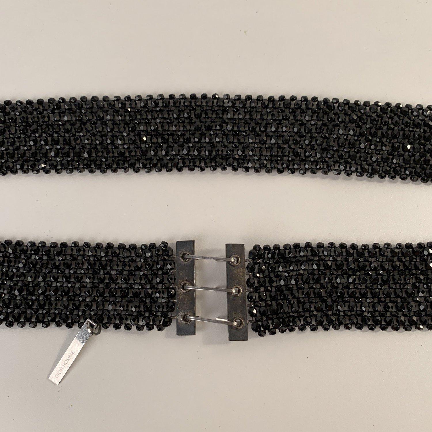 MATERIAL: Beads COLOR: Black MODEL: Beaded Belt GENDER: Men SIZE: N/A Condition A :EXCELLENT CONDITION - Used once or twice. Looks mint. Imperceptible signs of wear may be present due to storage Measurements BELT WIDTH: Medium TOTAL LENGTH: Total