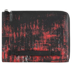 Christian Dior Homme Flat Clutch Printed Leather