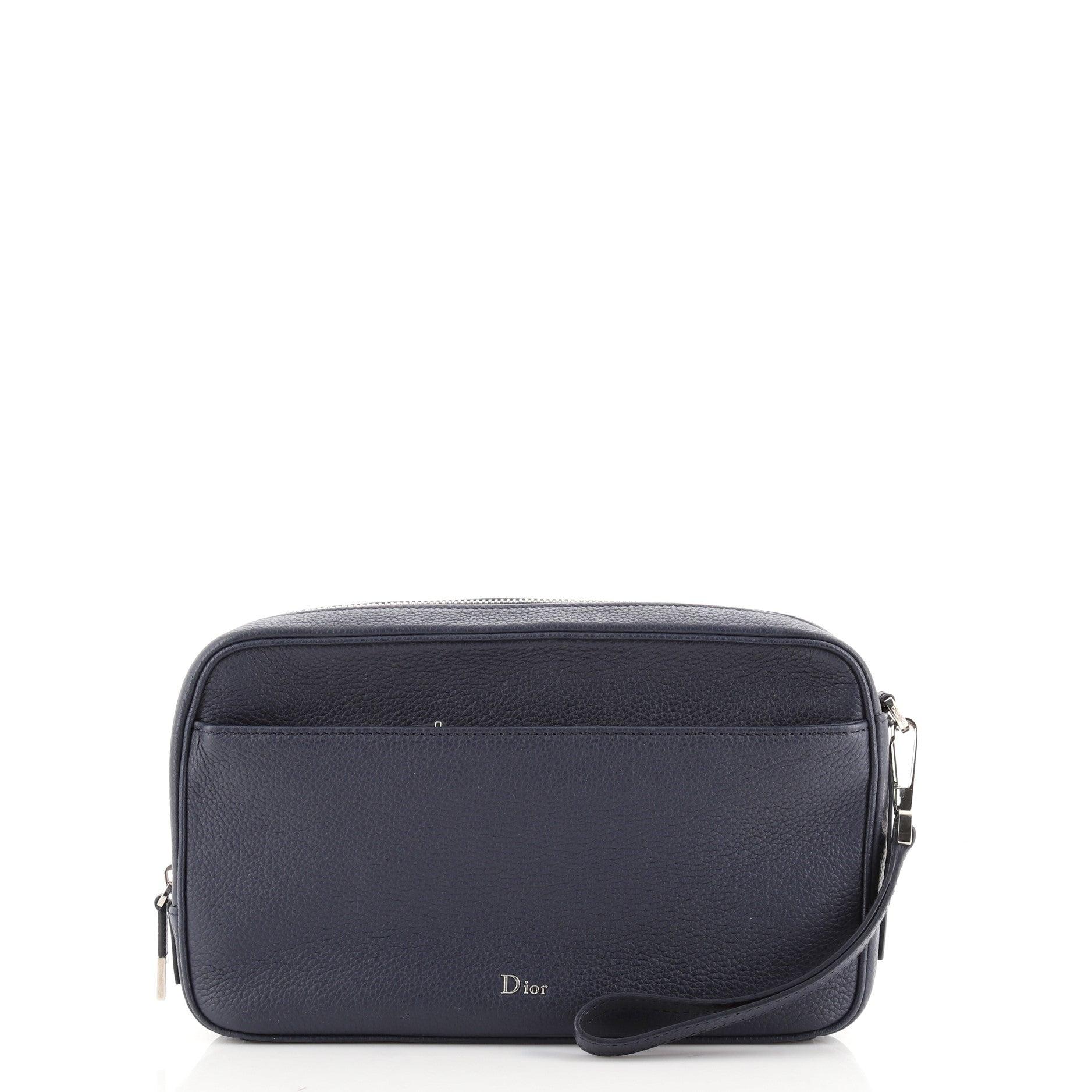 Christian Dior Homme Wristlet Clutch Leather