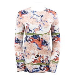 Christian Dior Horse and Rider Print Jacquard Knit Sweater
