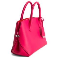 CHRISTIAN DIOR hot pink leather 2013 OPEN BAR SMALL TOTE Bag