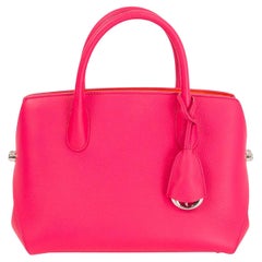 CHRISTIAN DIOR hot pink leather 2013 OPEN BAR SMALL TOTE Bag