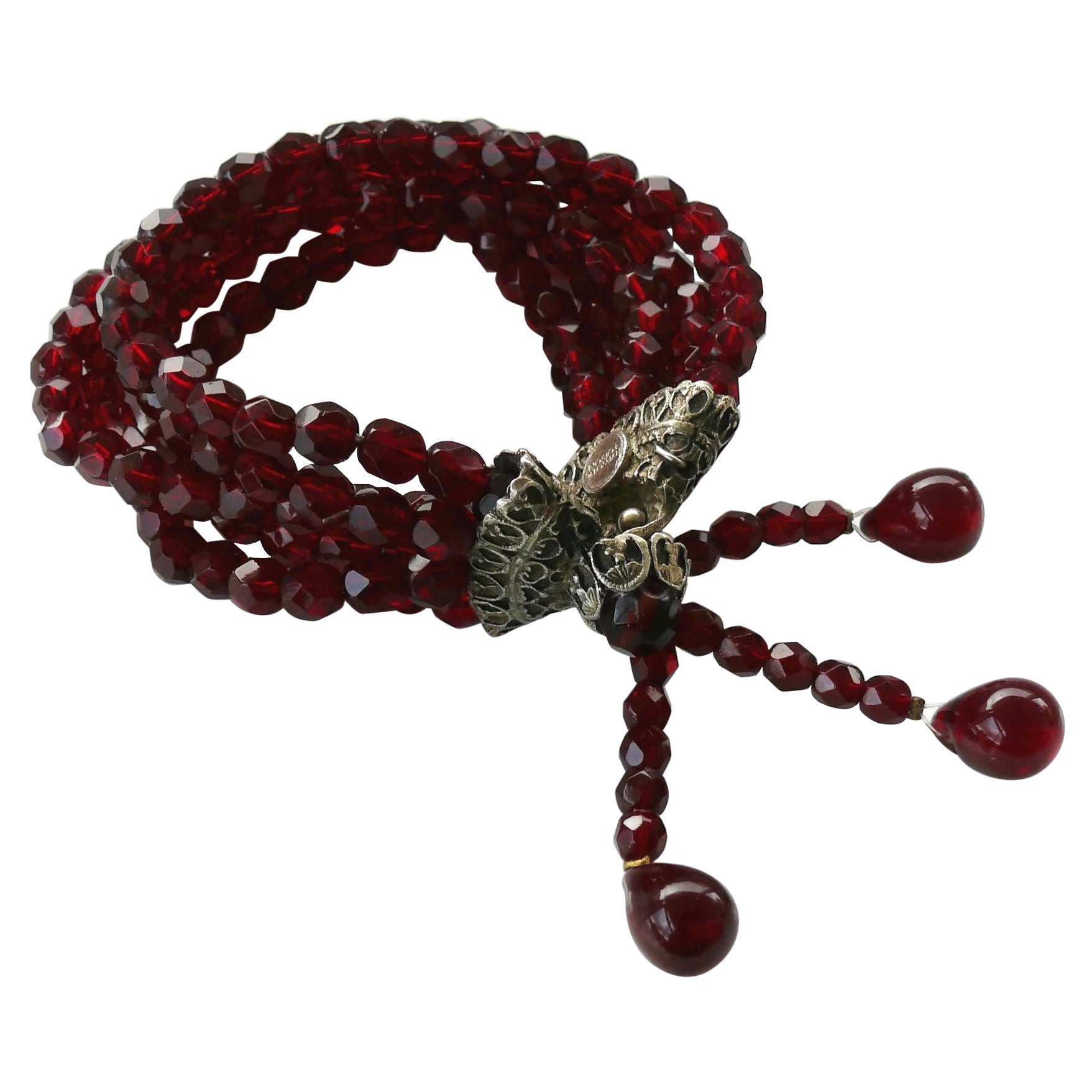 Christian Dior Hypnotic Poison Promotional Multi Strand Garnet Beads Bracelet