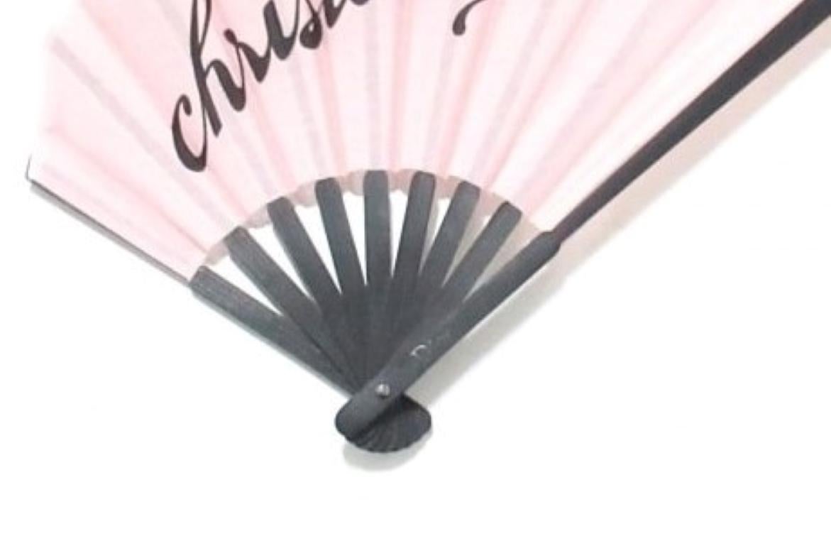 White Christian Dior Iconic Fan with Logos For Sale