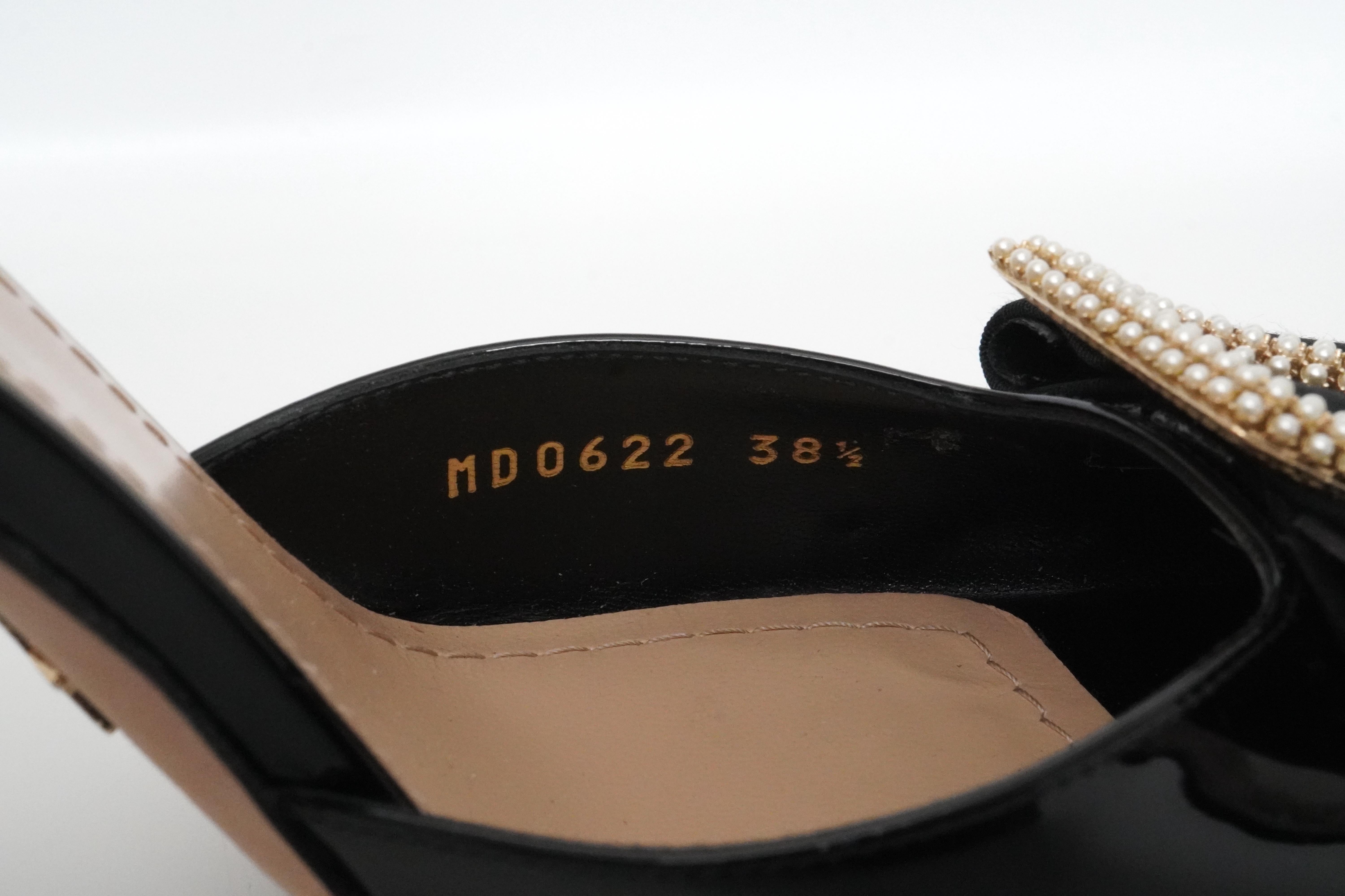 Christian Dior Idylle Black Patent Leather Heeled Sandals sz 38.5 2