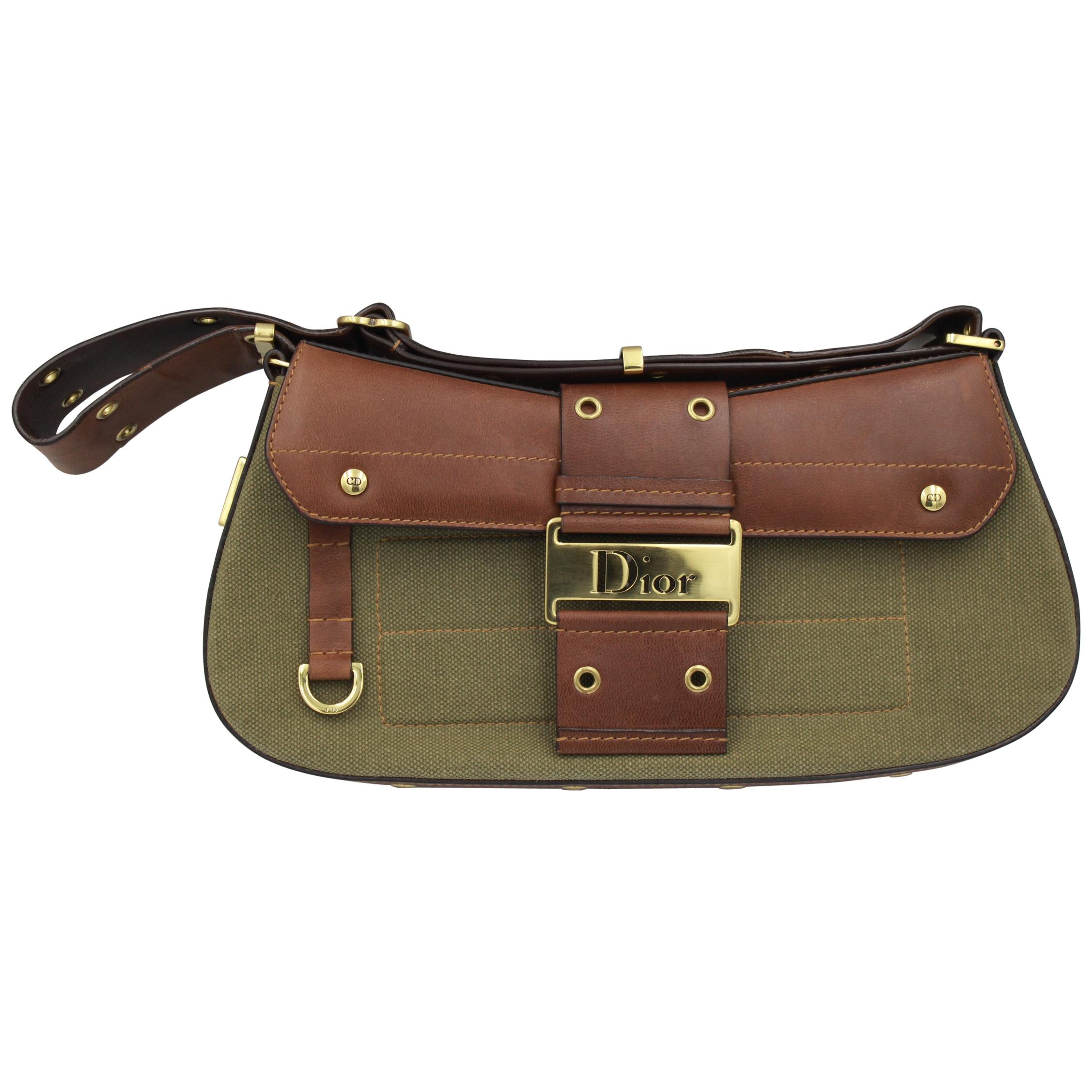 Christian Dior in Canvas and Brown Leather Street Chic handbag