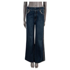 CHRISTIAN DIOR indigo blue cotton 2020 FRAYED DENIM Jeans Pants 38 S