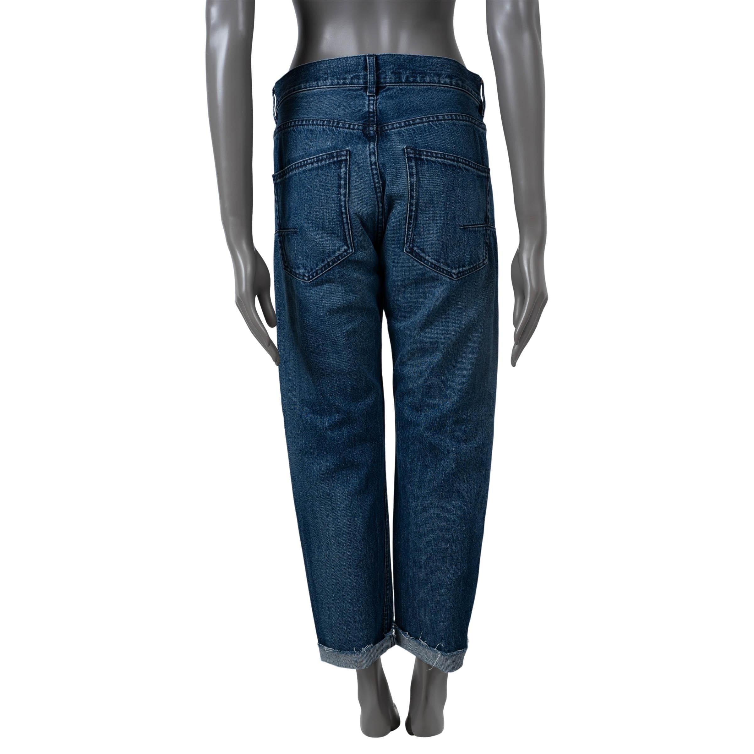 CHRISTIAN DIOR Indigoblaue Baumwoll-Denim-Jeanshose aus BOYFRIEND 34 XS (Blau) im Angebot