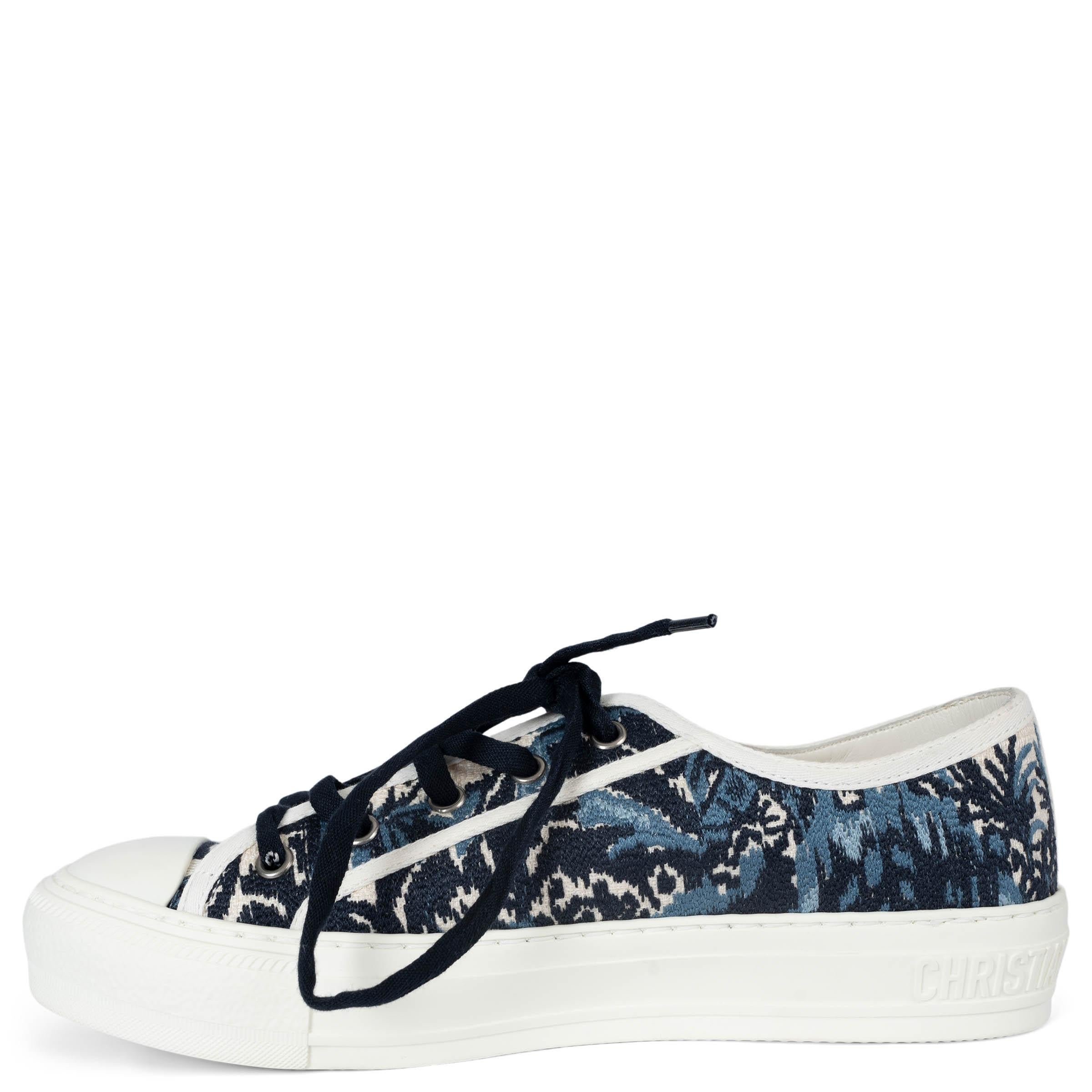 Gray CHRISTIAN DIOR indigo Palm canvas 2021 WALK'N'DIOR Sneakers Shoes 37
