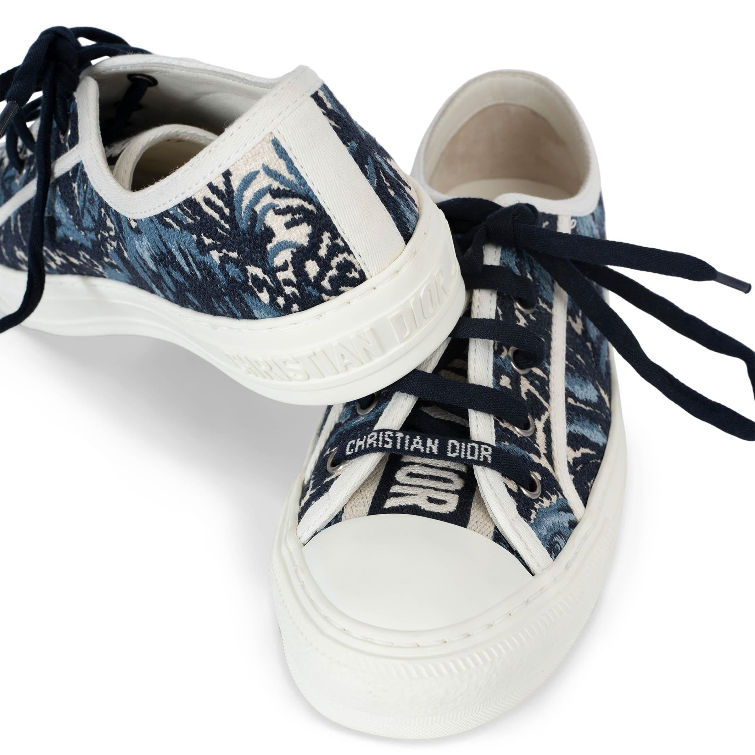CHRISTIAN DIOR indigo Palm canvas 2021 WALK'N'DIOR Sneakers Shoes 37 2