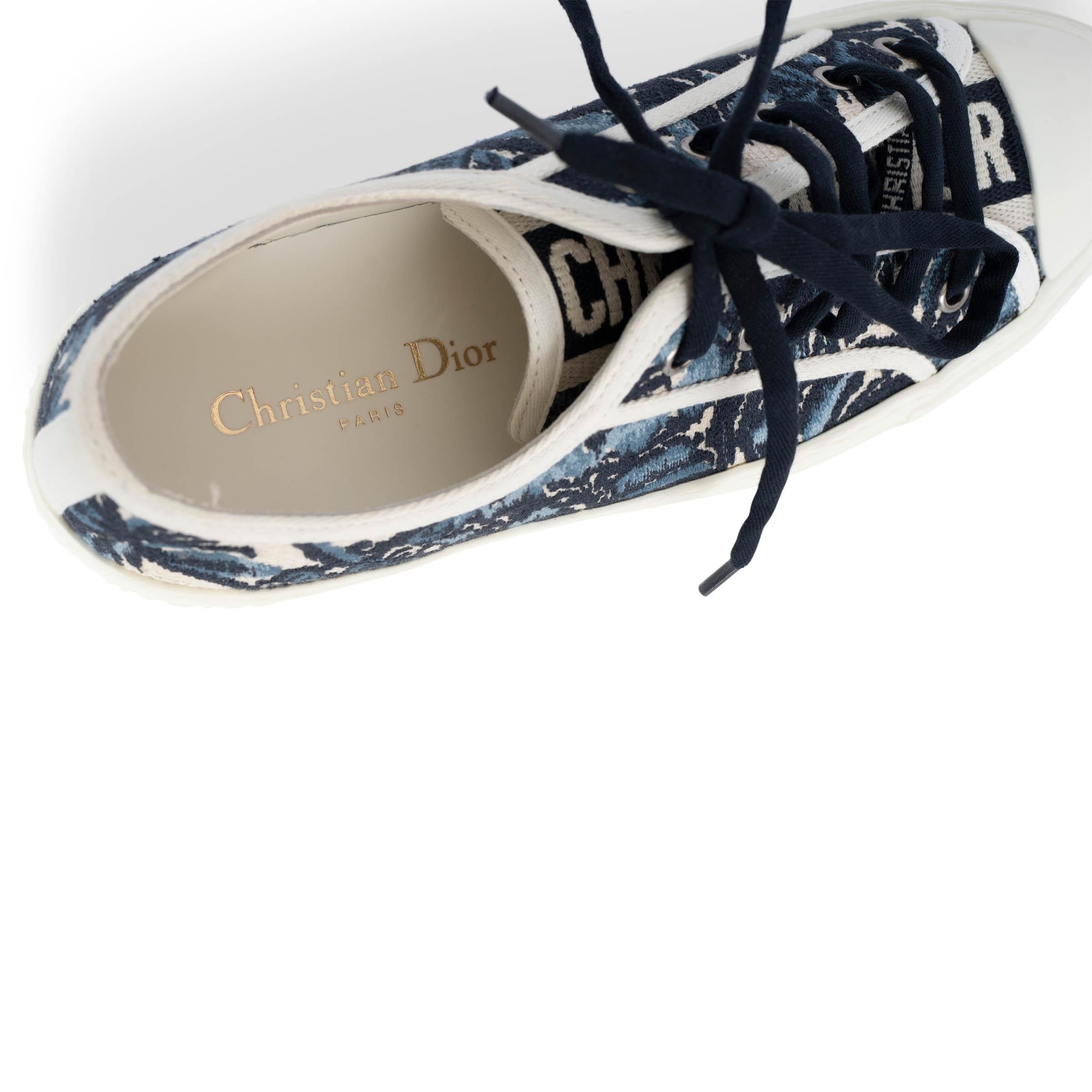 CHRISTIAN DIOR indigo Palm canvas 2021 WALK'N'DIOR Sneakers Shoes 37 3