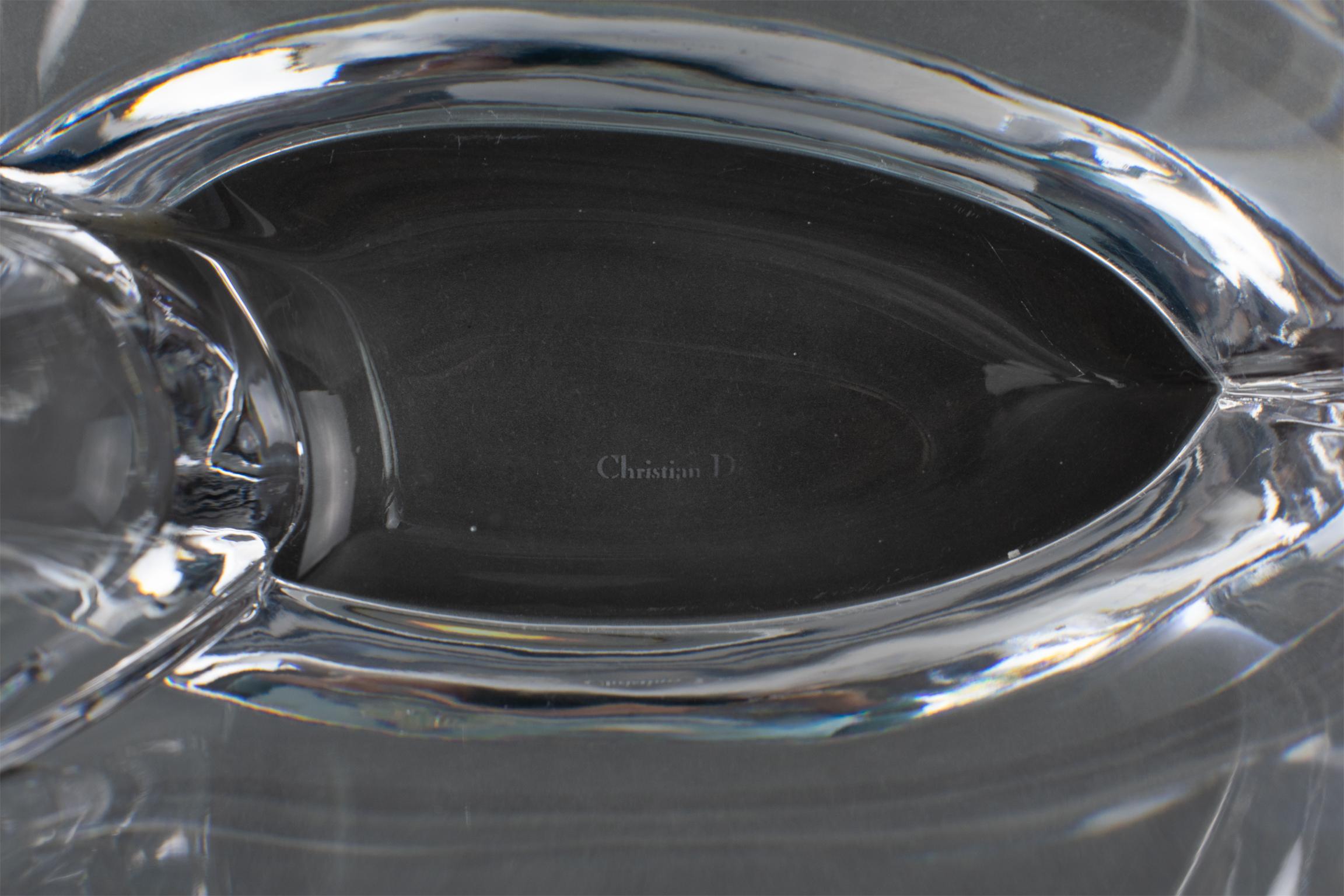 Vaso di cristallo modernista Christian Dior Interior Collection, circa 1980 in vendita 4