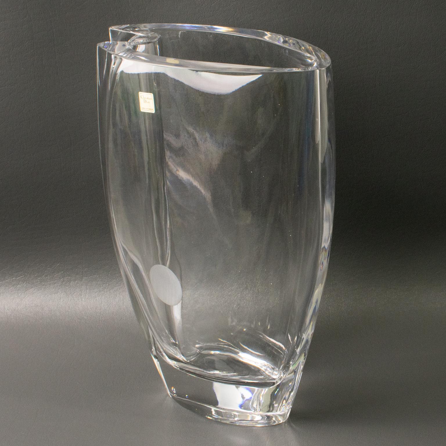 Vaso di cristallo modernista Christian Dior Interior Collection, circa 1980 in vendita 9