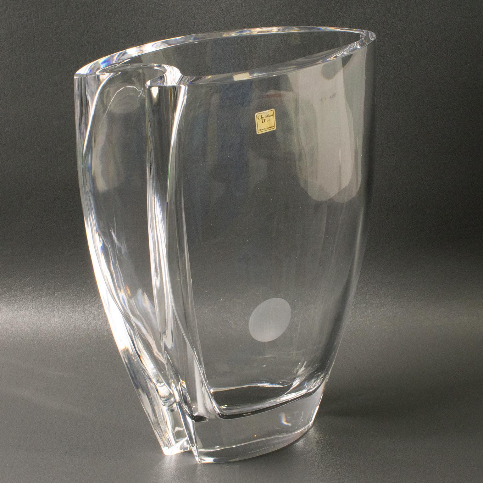 Vaso di cristallo modernista Christian Dior Interior Collection, circa 1980 in vendita 10