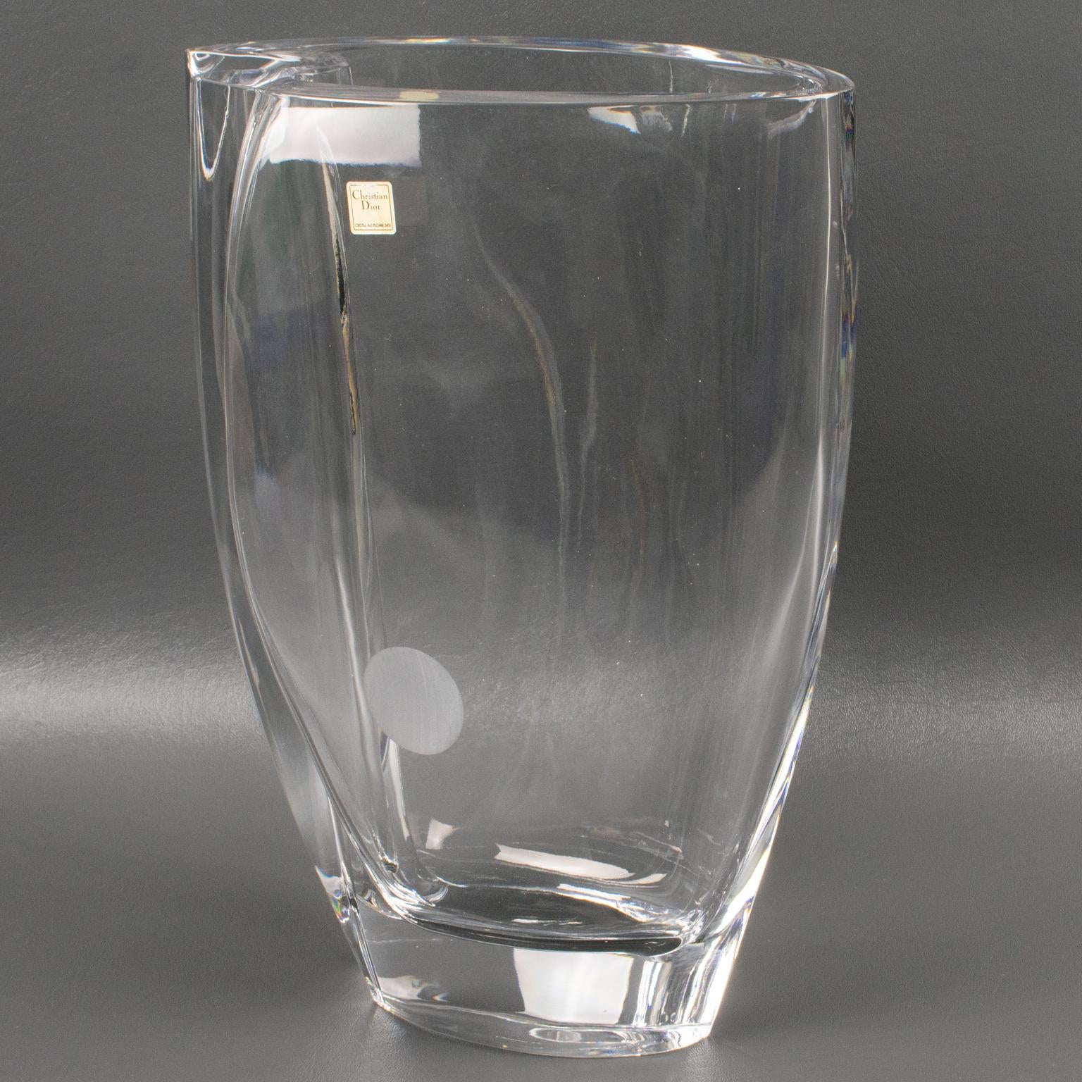Vaso di cristallo modernista Christian Dior Interior Collection, circa 1980 in vendita 11