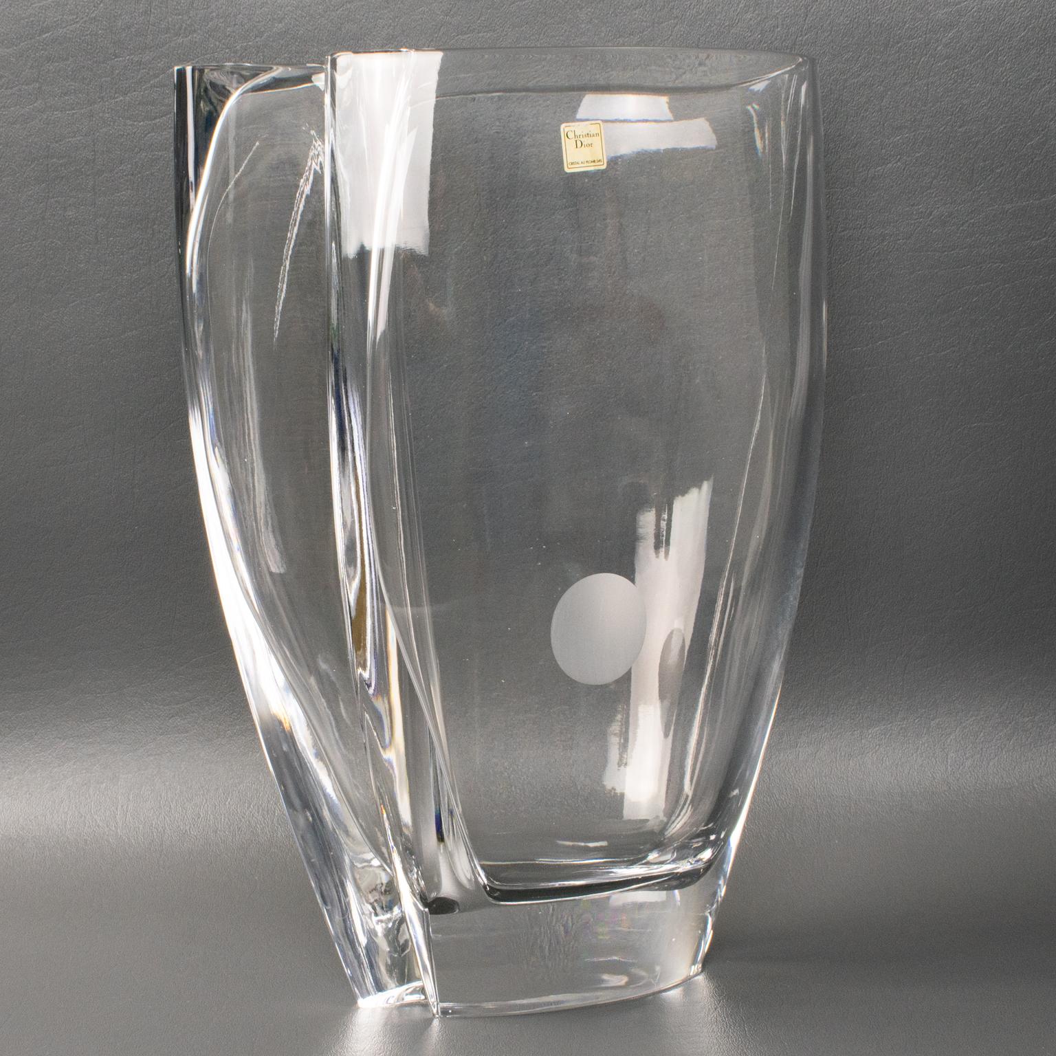 Vaso di cristallo modernista Christian Dior Interior Collection, circa 1980 in vendita 12
