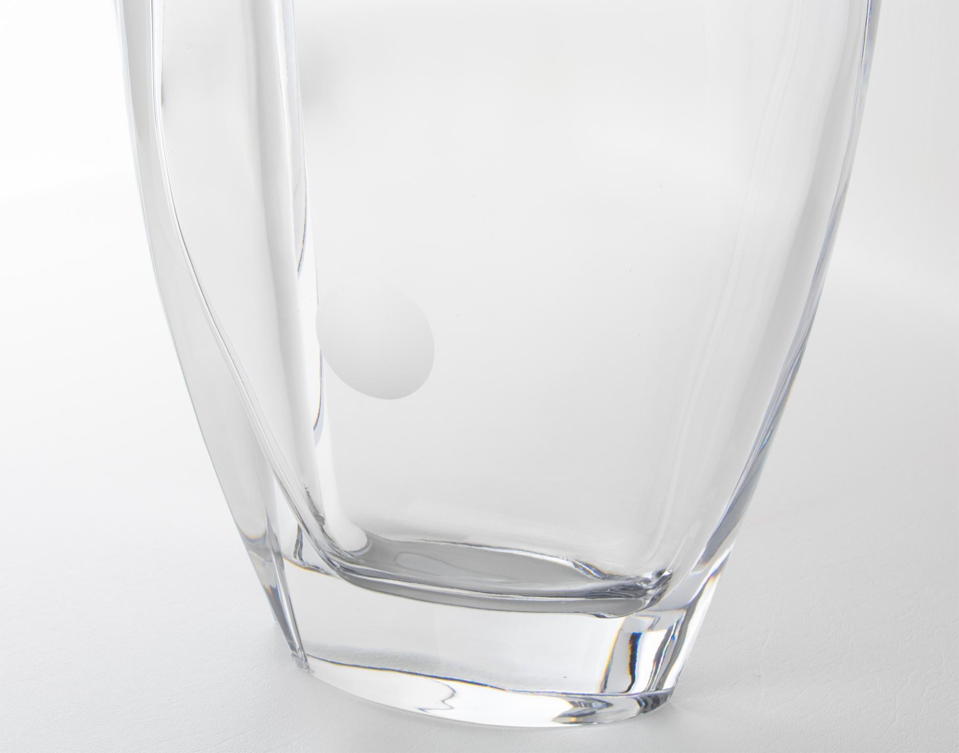 Fine XX secolo Vaso di cristallo modernista Christian Dior Interior Collection, circa 1980 in vendita