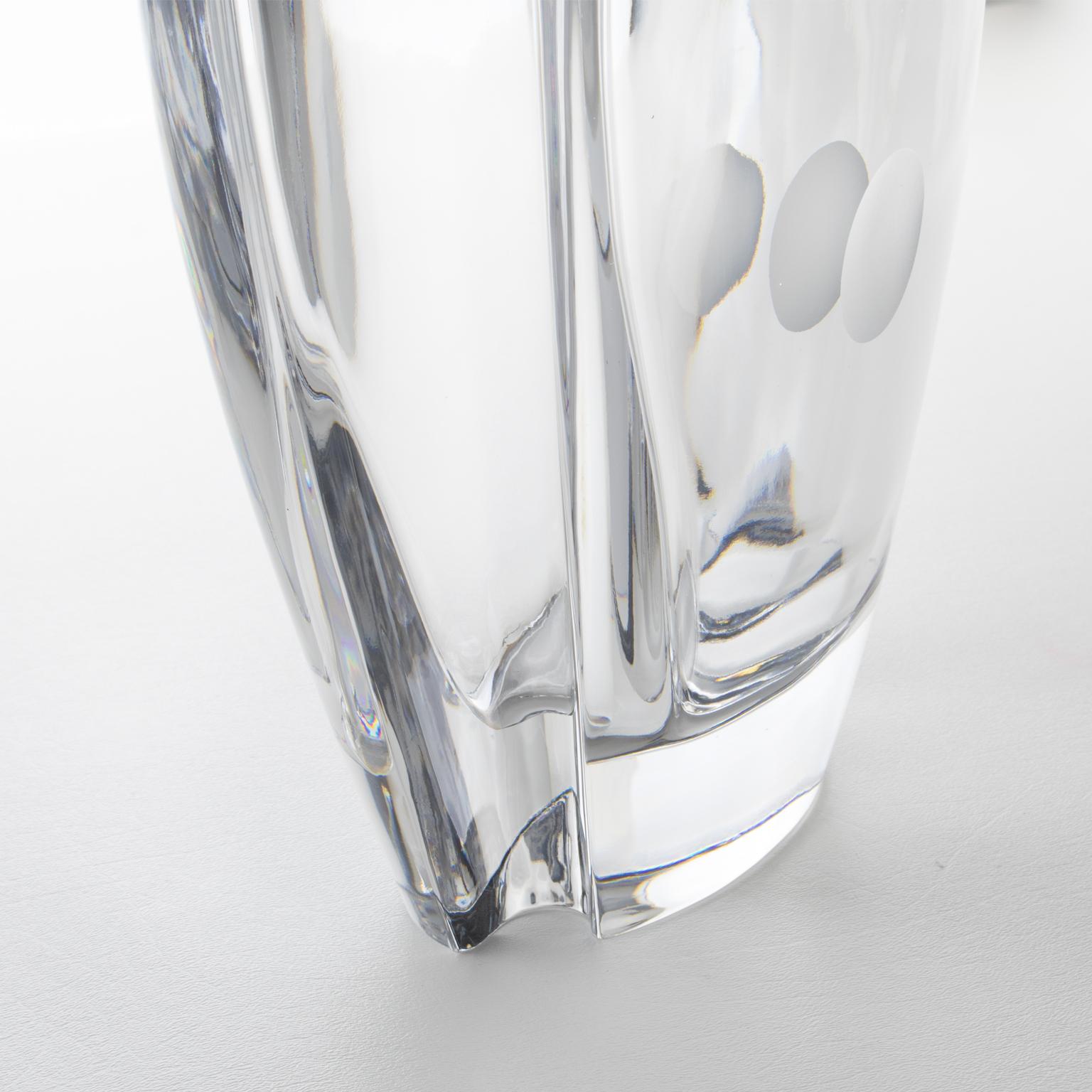 Vaso di cristallo modernista Christian Dior Interior Collection, circa 1980 in vendita 1